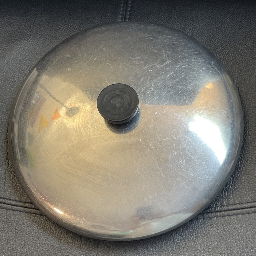 Stainless Steel Cookware Lid with Black Knob